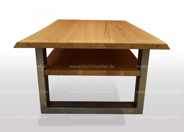 Wohnzimmertisch mit Baumkante 110x50cm