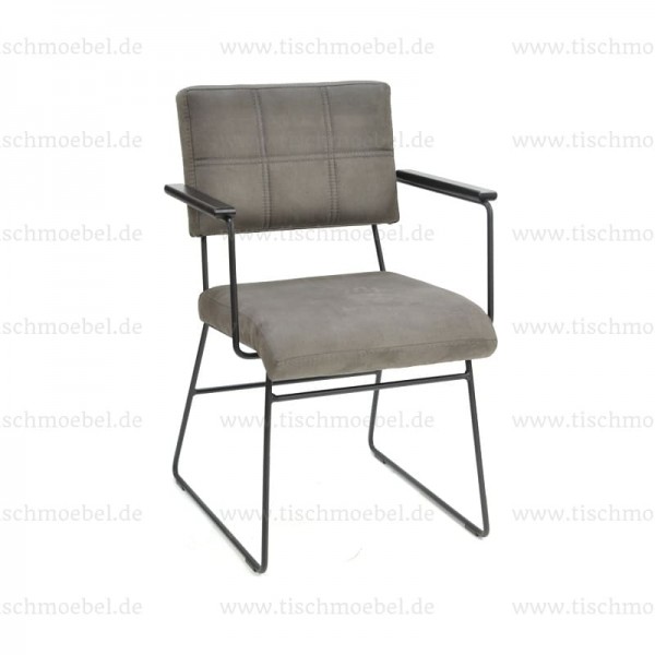 Stuhl Garda mit Armlehne - industrail Look - Loft Style - Frontansicht