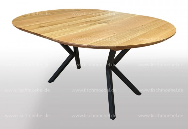 Tafel rund europäische Kirsche ausziehbar 140cm Durchmesser mit 3 Einlegeplatten