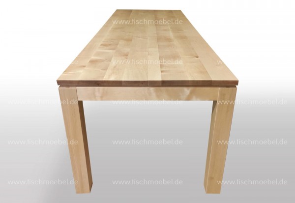 Breite 90cm - konfigurierbar - Massivholz Tisch ausziehbar Birke - Länge wählbar