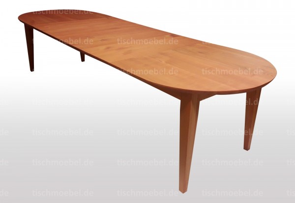Tisch oval Kirschbaum 220x110 cm amerikanisch ausziehbar massiv