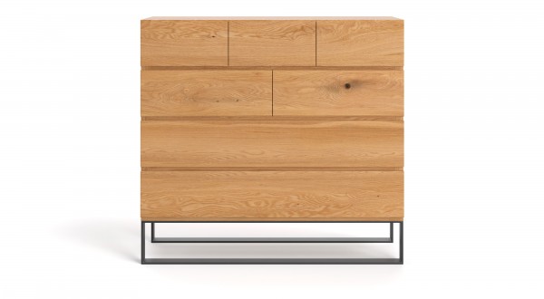 Moderne Kommode aus massiver Eiche - Loftlook - 120 x 112 x 50 cm