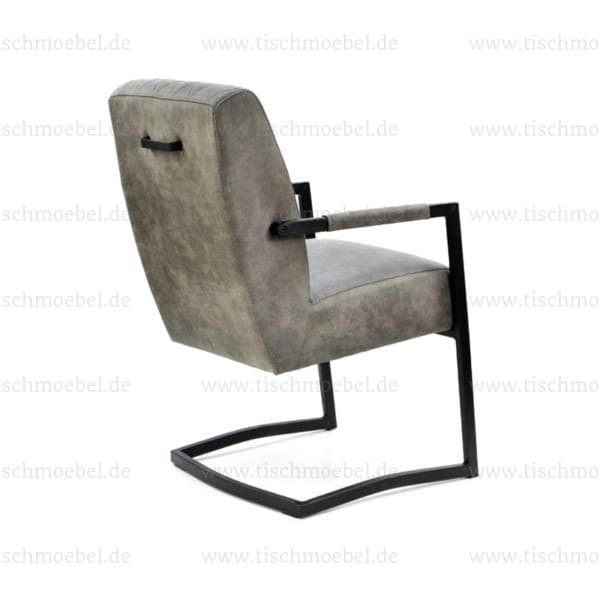 Stuhl Columbia mit Armlehne - industrail Look - Loft Style - Freischwinger - Rückansicht