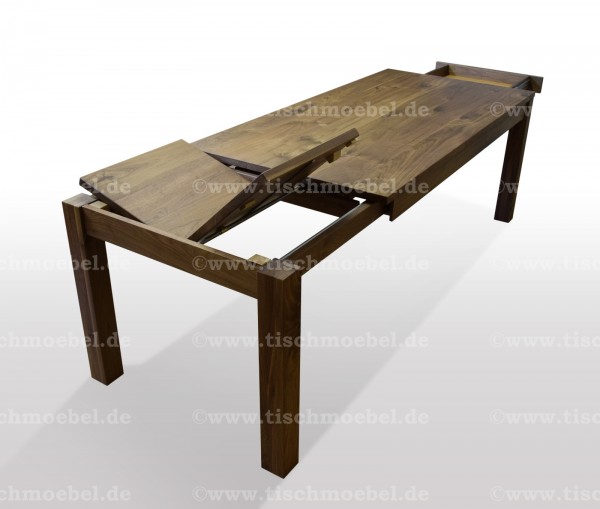 ausziehbarer tisch nussbaum mit besteckschublade min