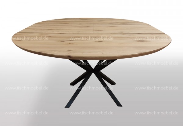 Esstisch rund auf Kreuz Tischuntergestell 100cm