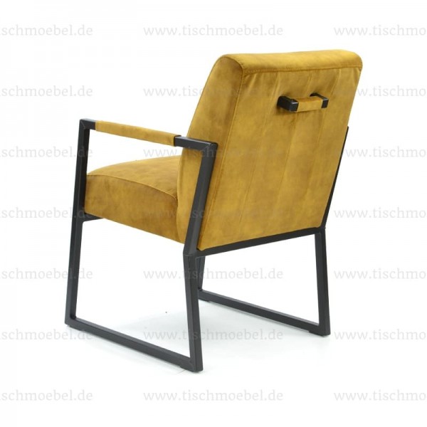 KufenStuhl - Sessel - Tana - industrial Look - Loft Style - Rückansicht - Armlehne