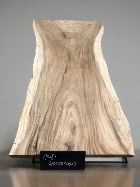 Baumstammplatte 270-112-139-7 cm XXL Baumstamm Tischplatte Suarholz