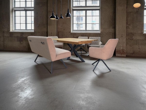 Esszimmer Baumtisch aus Wildeiche Stuhl TED mit passender Sitzbank TED - Loft