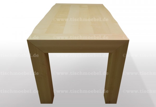 tisch mit baumkante ahorn massiv ausziehbar cube