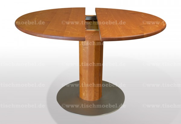 Esstisch rund Eiche ausziehbar massiv - 120cm Durchmesser ...