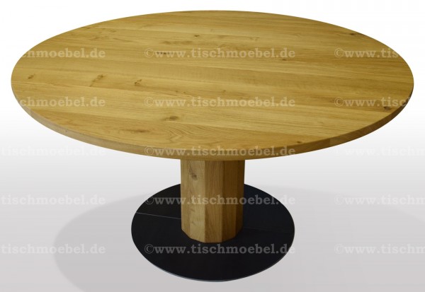 Holztisch rund ausziehbar wildeiche massiv 100