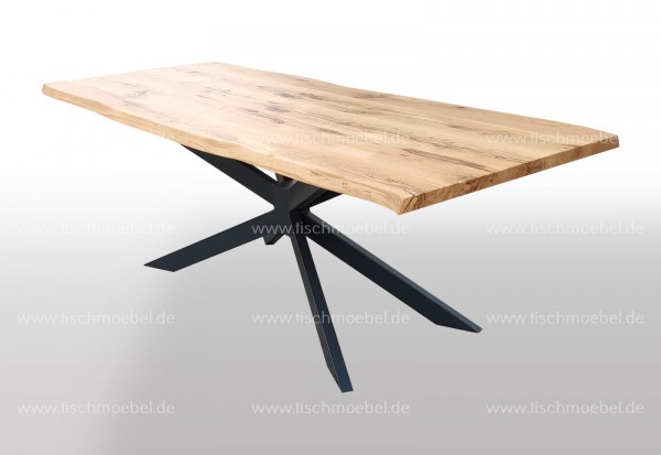 Baumtisch auf Spider Tischgestell 200x90cm