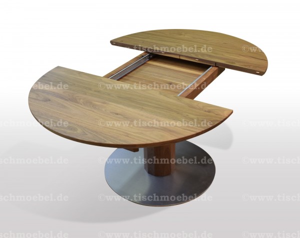Tisch rund nussbaum ausziehbar 110 cm durchmesser min