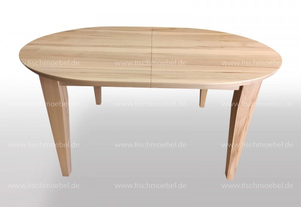 Esstisch oval Kernbuche 200x100cm ausziehbar massiv