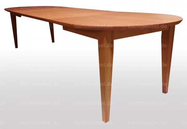 Esszimmertisch oval Kirschbaum amerikanisch ausziehbar massiv 180x120cm