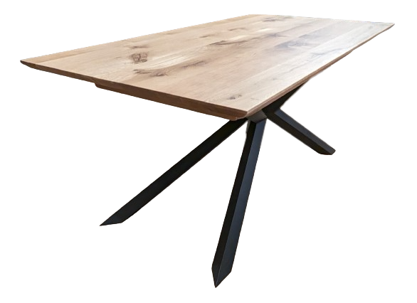 Ausziehtisch Eiche 280x90cm Spider Tischgestell asymmetrisch