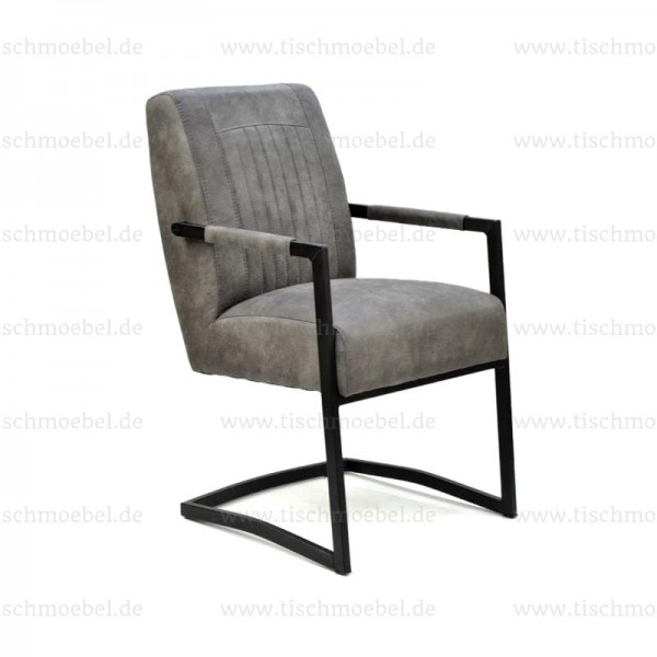 Stuhl Altana mit Armlehne Freischwinger industrial look LOFT
