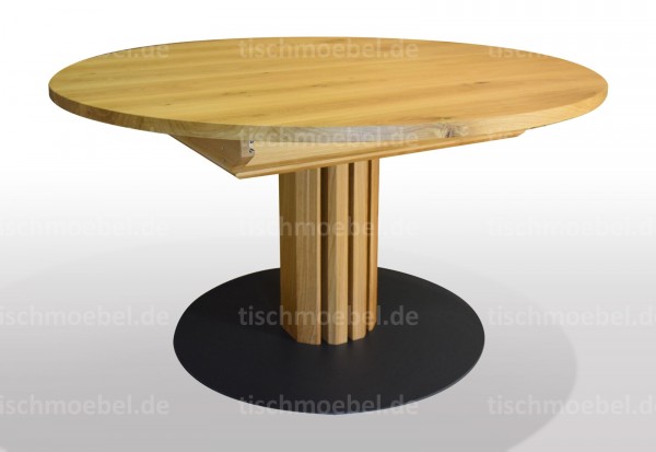 runder esstisch rund eiche massiv ausziehbar tischmoebel