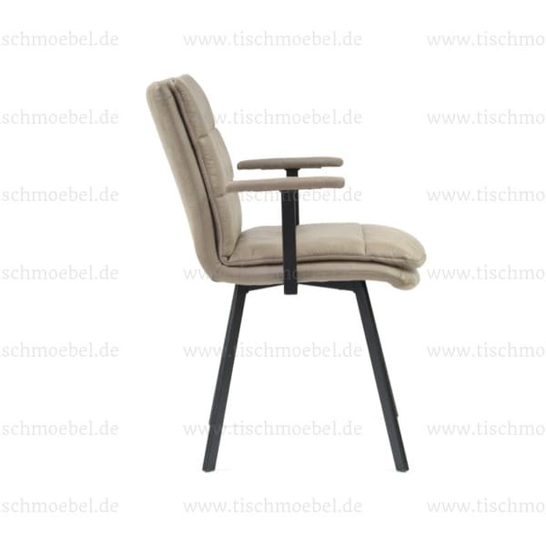 Stuhl Minnesota mit Armlehne - industrail Look - Loft Style - Seitenansicht