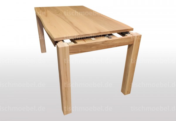 esstisch mit naturkante kernbuche ausziehbar massiv
