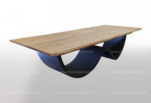 Esstisch Wellen Gestell ausziehbar Eiche 220x90cm