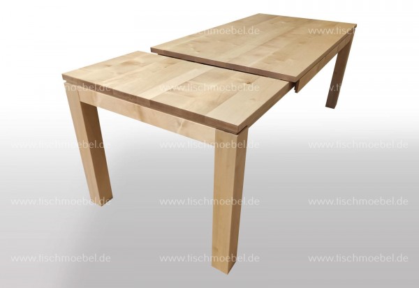 Tisch aus massivem Birkenholz, individuell konfigurierbar, nachhaltig und handgefertigt