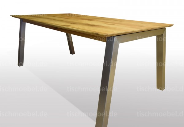 designer ausziehtisch nach mass wildeiche ausziehbar massiv edelstahl