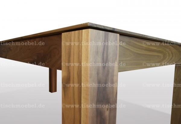 Kuechenesstisch nach mass Nussbaum ausziehbar sehr duenne Tischplatte