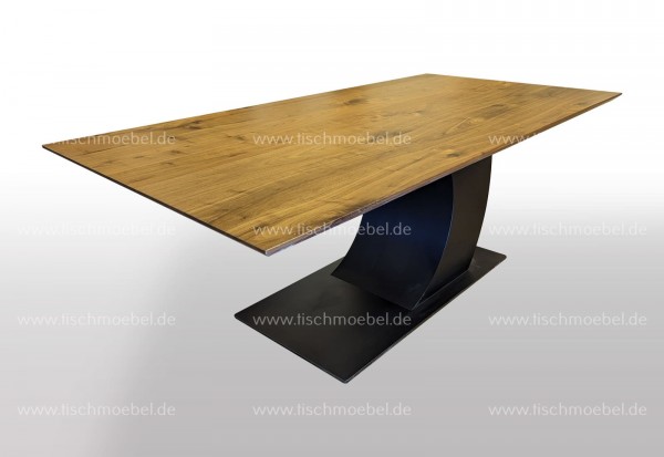 Küchentisch Walnuss 170 x 100 cm auf Mond Tischgestell