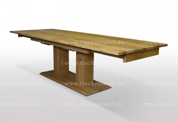 Esstisch ausziehbar auf Doppelsäule