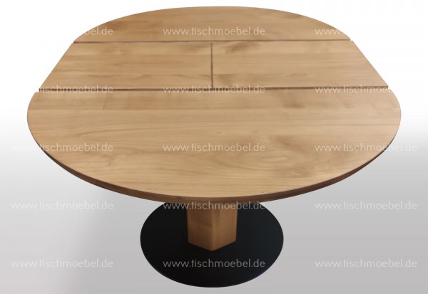 runder Designertisch Kirsche amerikanisch ausziehbar Durchmesser 110cm