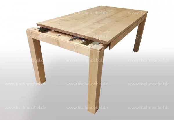 Breite 90cm - konfigurierbar - Massivholz Tisch ausziehbar Birke - Länge wählbar