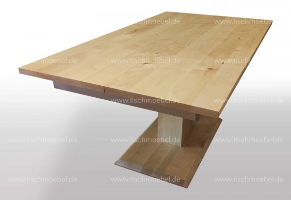 Ausziehbarer Tisch aus massivem Birkenholz, individuell konfigurierbar, nachhaltig und handgefertigt