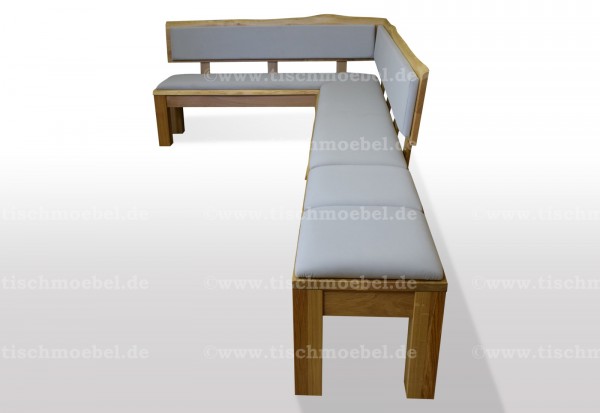 eckbank baumkante 150 x 150 ausziehbar eiche echtleder