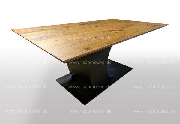 Küchentisch Nussbaum 170 x 100 cm auf Mond Tischgestell