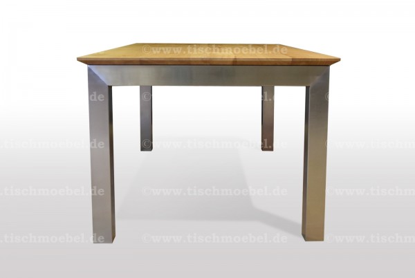 designer esstisch wildeiche mit edelstahlprofil 120 cm min