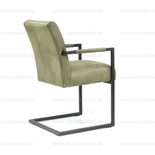 Freischwinger Texas -  mit Armlehne - industrial Look - Loft Style - Rückansicht