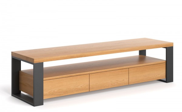 TV - Schrank / Fernsehschrank Kernbuche massiv Horizon 200 x 50 x 45 cm