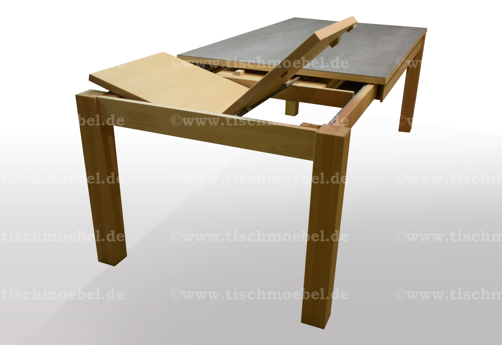 Küchentisch in massiver Buche ausziehbar - Breite 80cm | Tischmoebel.de