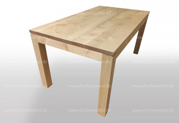 Breite 90cm - konfigurierbar - Massivholz Tisch ausziehbar Birke - Länge wählbar