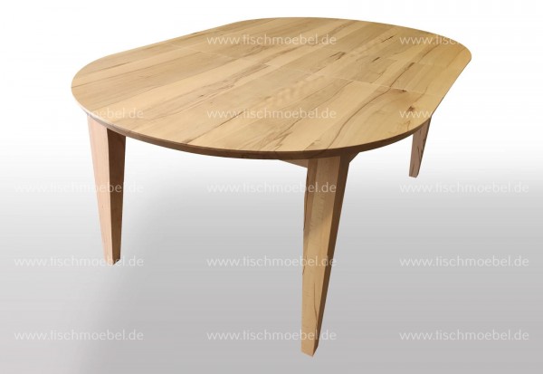 Esstisch oval Kernbuche massiv 200x100cm ausziehbar per Mittelauszug um 2x40cm