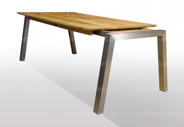 Ausziehtisch Wildeiche massiv ausziehbar