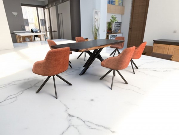 Moderner Leder Drehstuhl - Linea Alana II