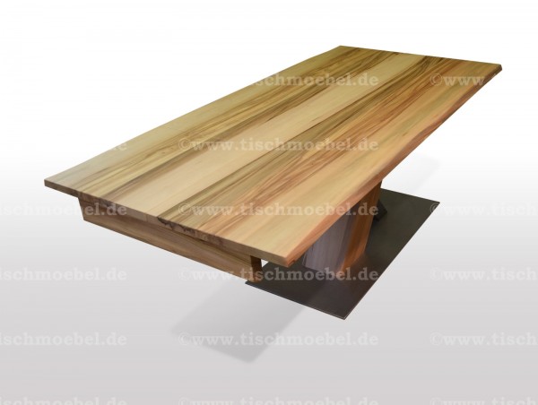 Baumtisch red gum ausziehbar edelstahl min