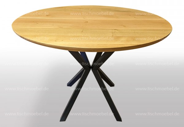Runder Tisch Kiefer 140cm Durchmesser mit einer Einlegeplatte von 50cm