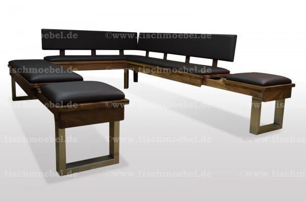 Eckbank ausziehbar auf  edlestahl kufen min