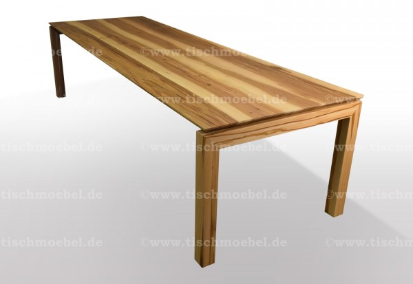 Ausziehtisch satin Nussbaum massiv