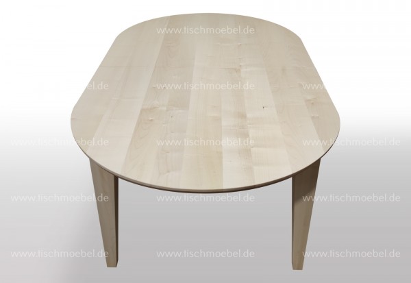 Holztisch Amberbaum oval 170x90cm