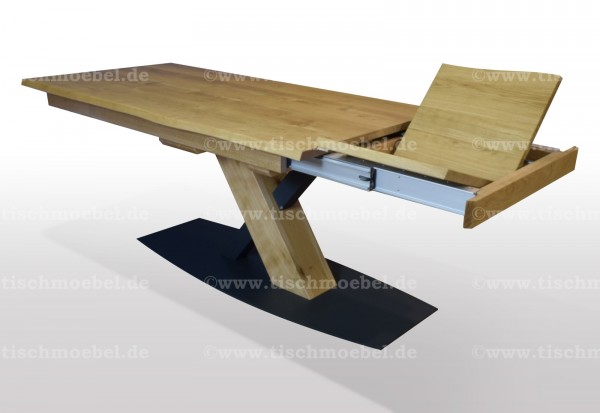 Baumkantentisch wildeiche ausziehbar 180 x 80 min