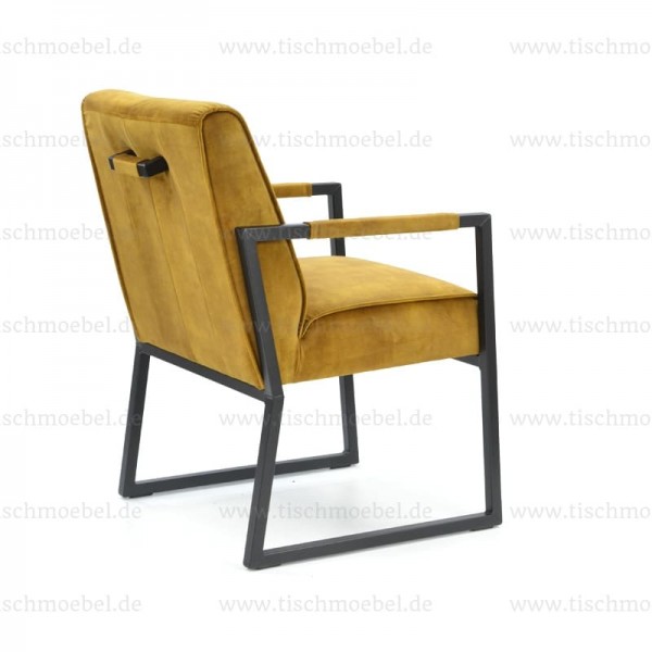 Stuhl Indiana Armlehne - Freischwinger - industrail Look - Loft Style - Rückansicht